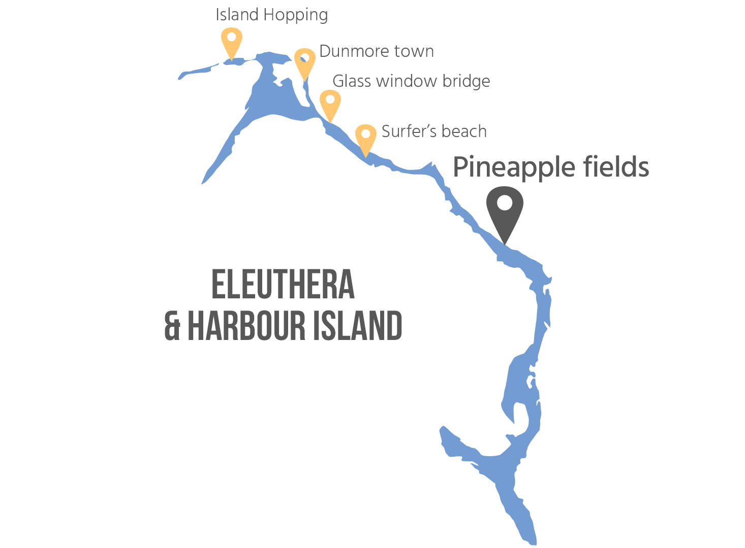 Carte de Eleuthera - Harbour Island