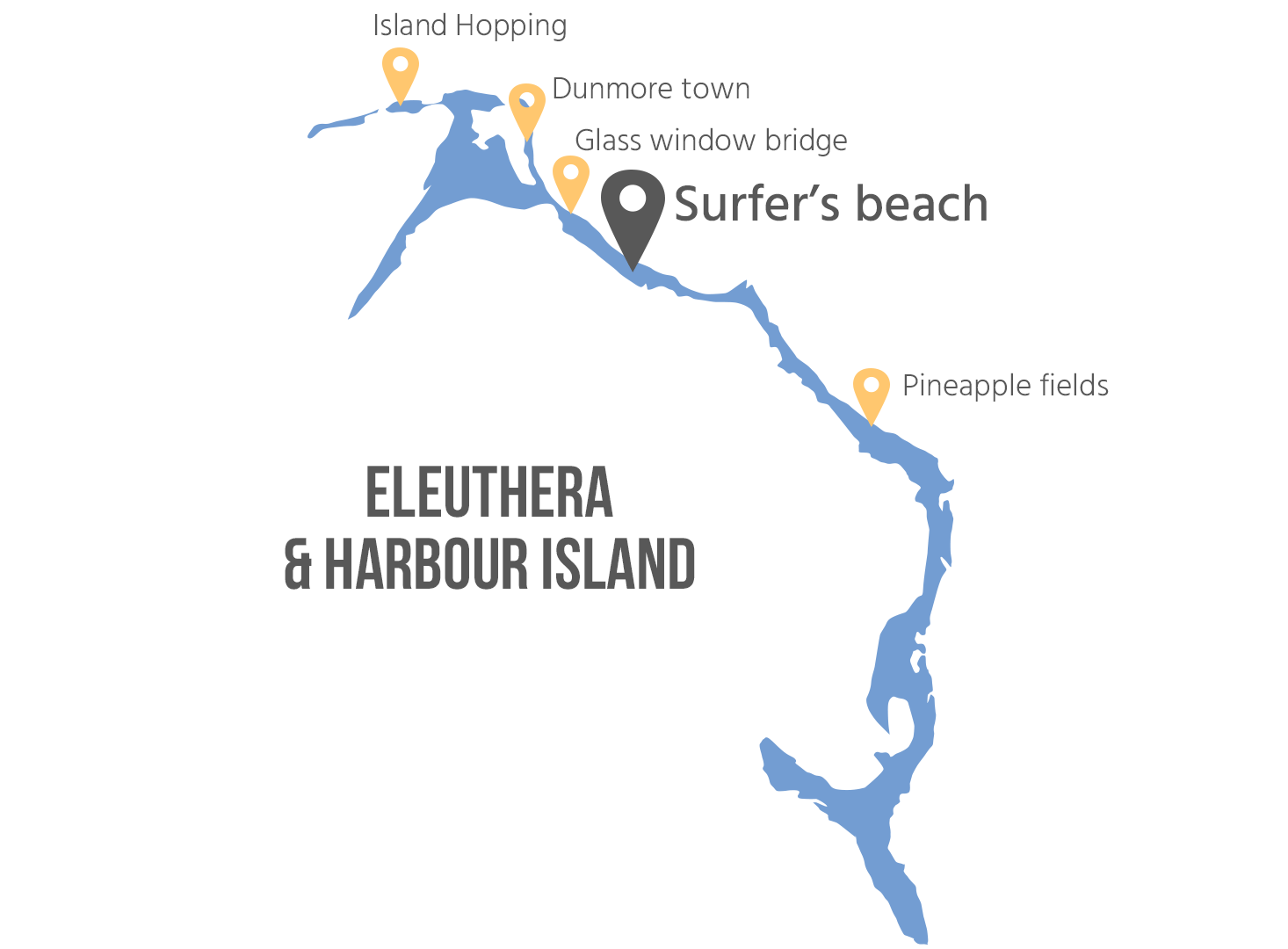 Carte de Eleuthera - Harbour Island